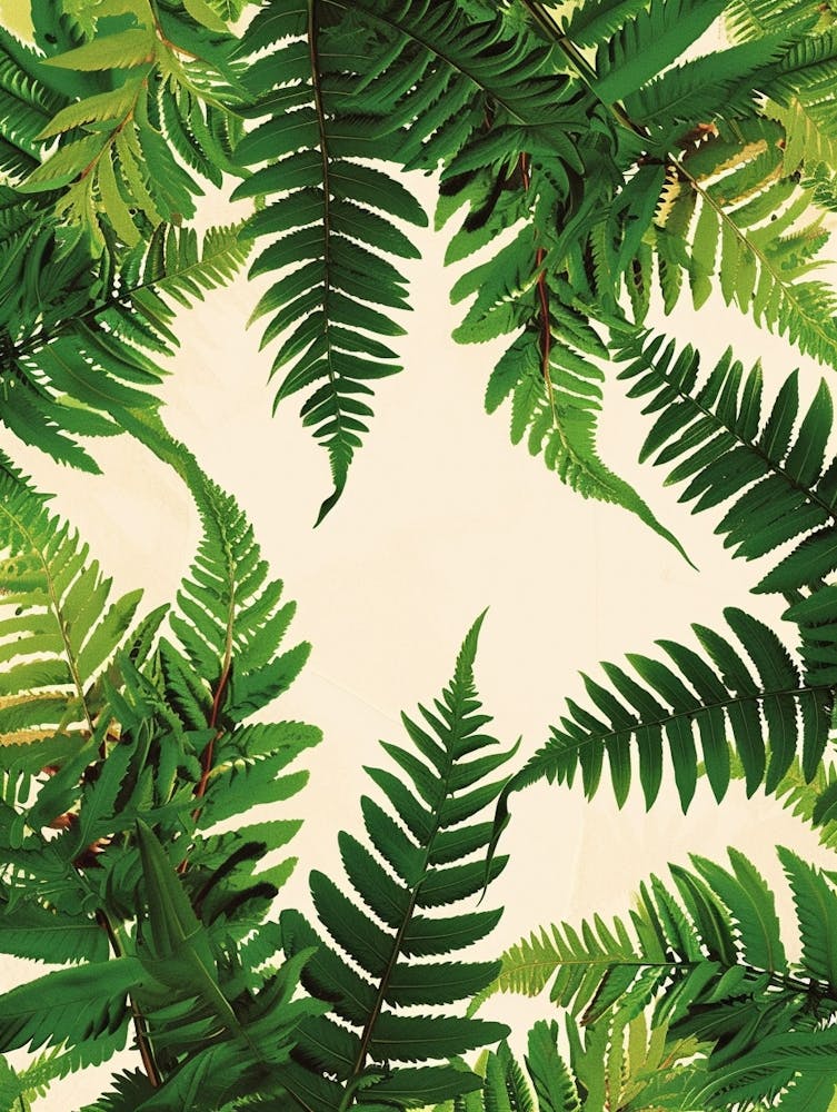 Pattern Poster Upside Down Fern 1