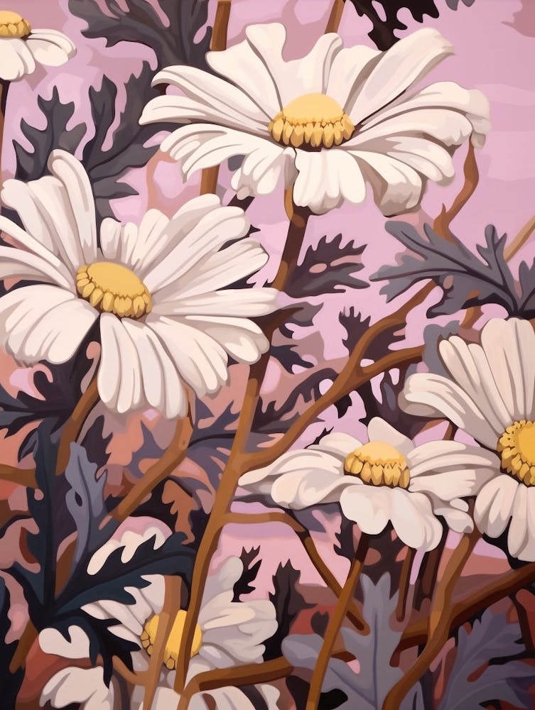 Cineraria 4 Flower Painting