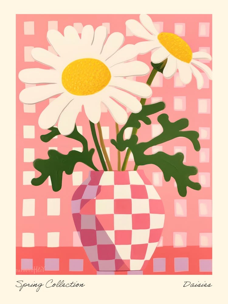 Spring Collection Daisies Flower Vase 4