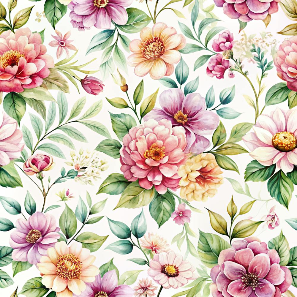 Flora Floral Flowers Flower Background Seamless Pattern