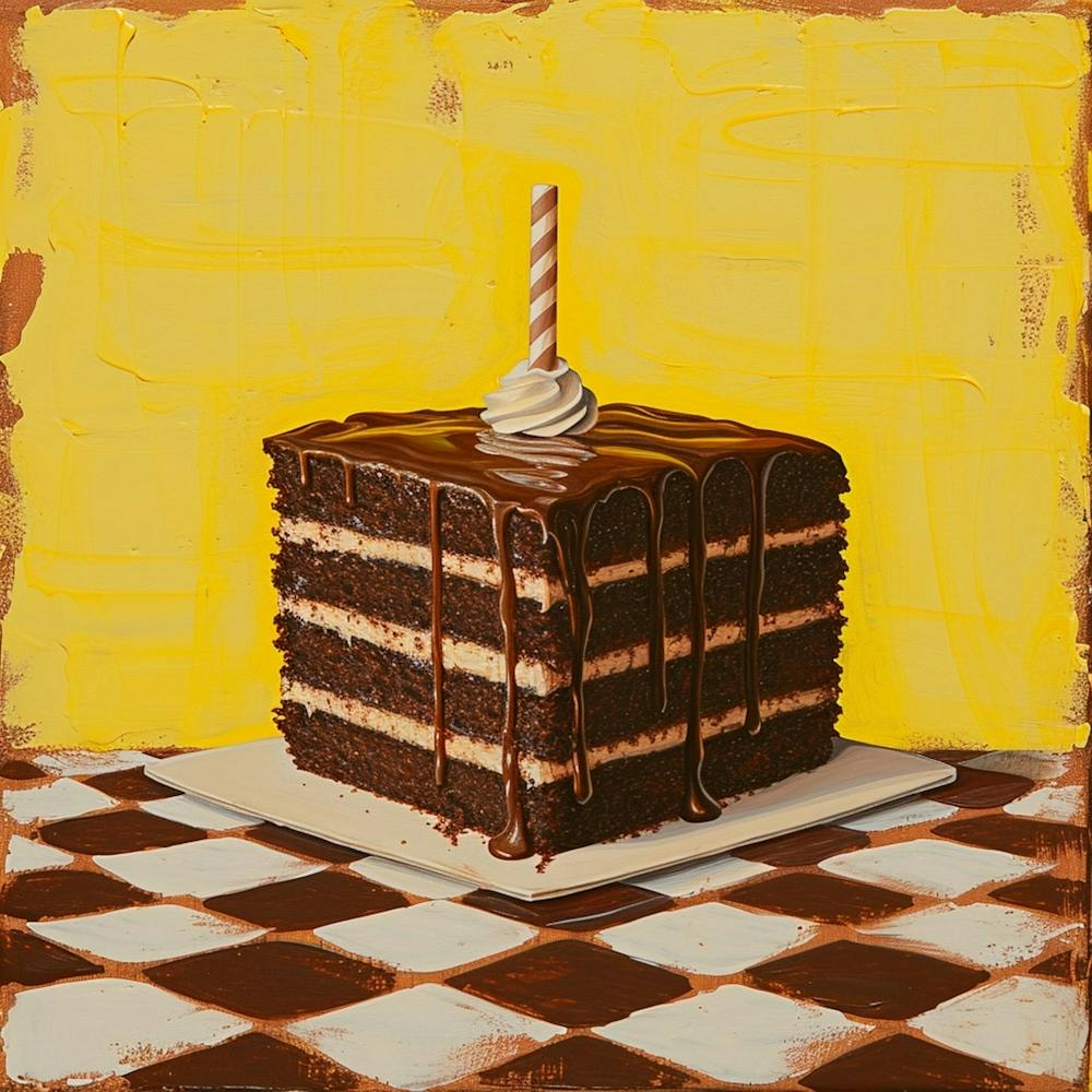 Chocolate Yellow Checkerboard 1