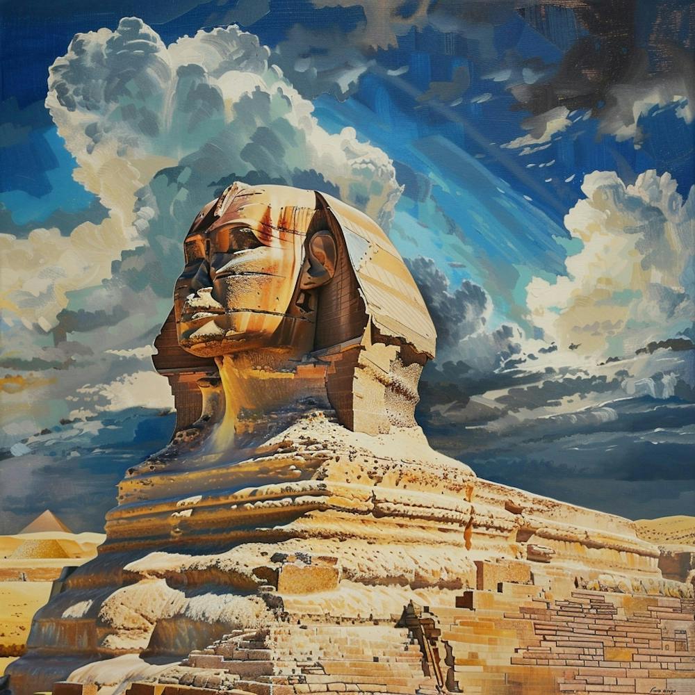 A Sphinx In Giza Oil Painting Illustration 1719991943 3