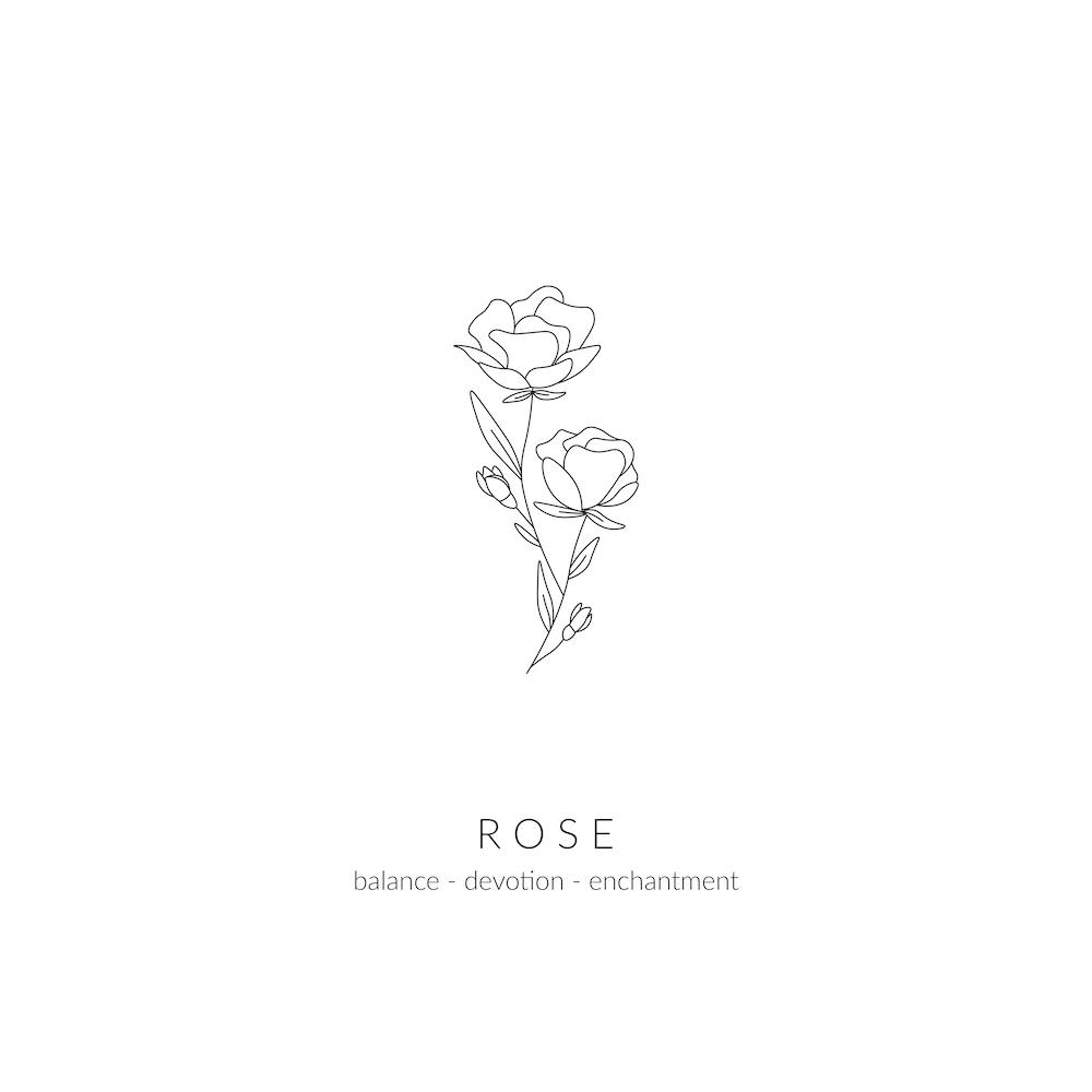 Rose Birth Flower Square