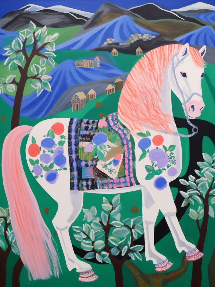 Maximalist Animal Painting Horse 1