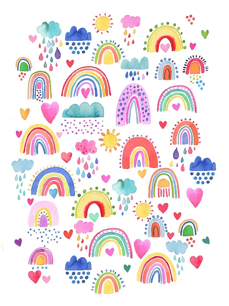 Lovely Happy Rainbows Sun Colourful