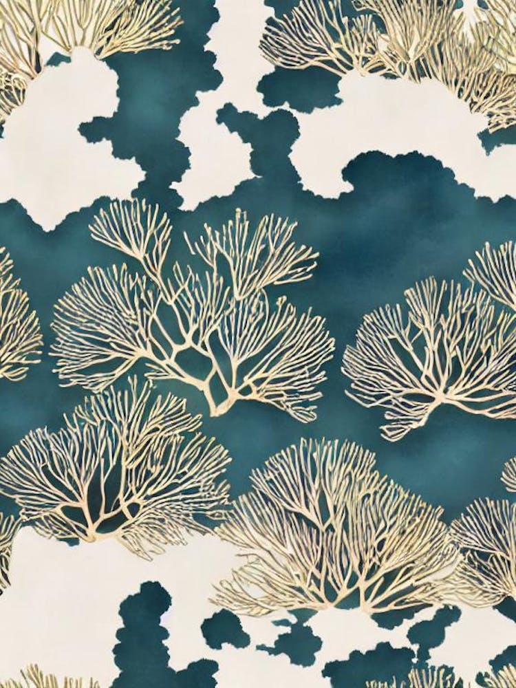 Acropora Digitifera Vintage Graphic Watercolour
