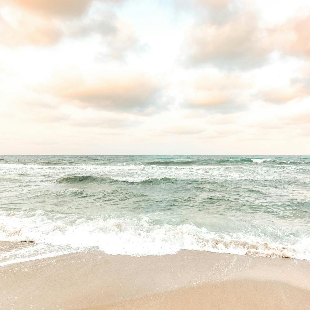 Beach Sunset Scenery Square