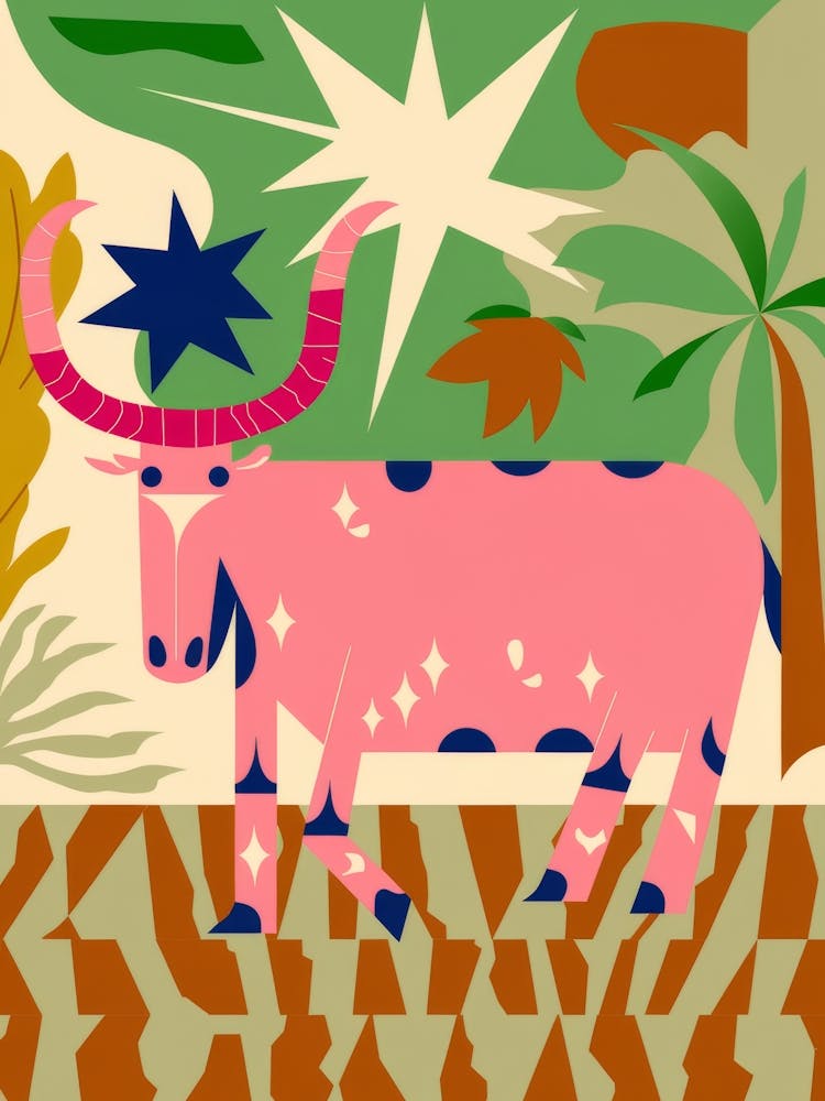 Whimsical Pink Elephant