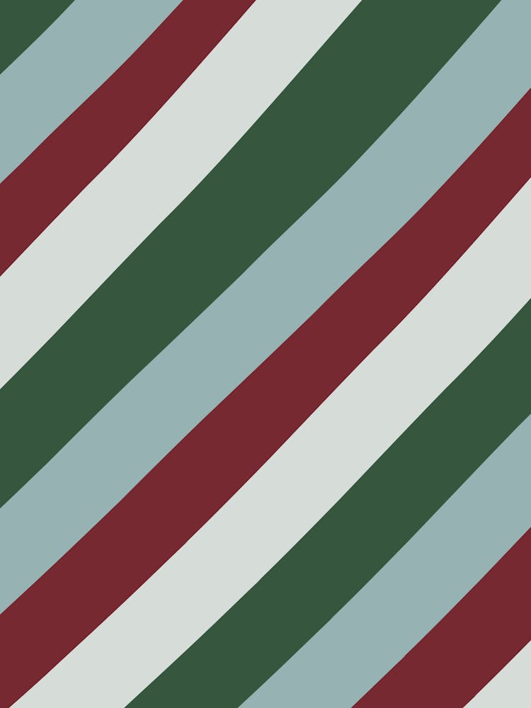 Festive Christmas Stripes Red Green
