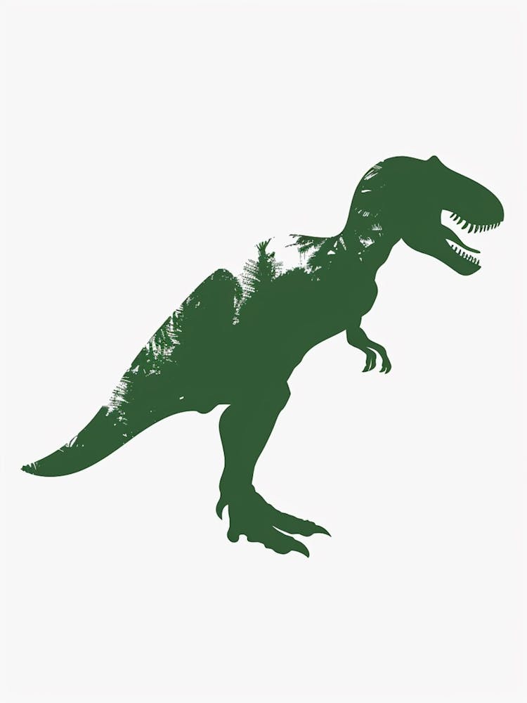 Green Dinosaur Silhouette 9