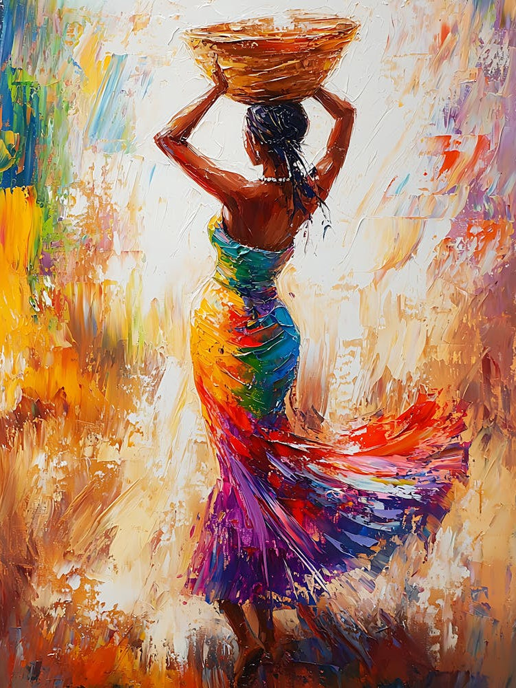 African Woman With Basket 7