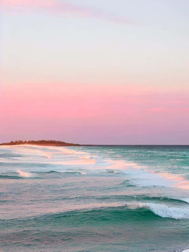 Bribie Island Beach, Australia Pink Photography 2