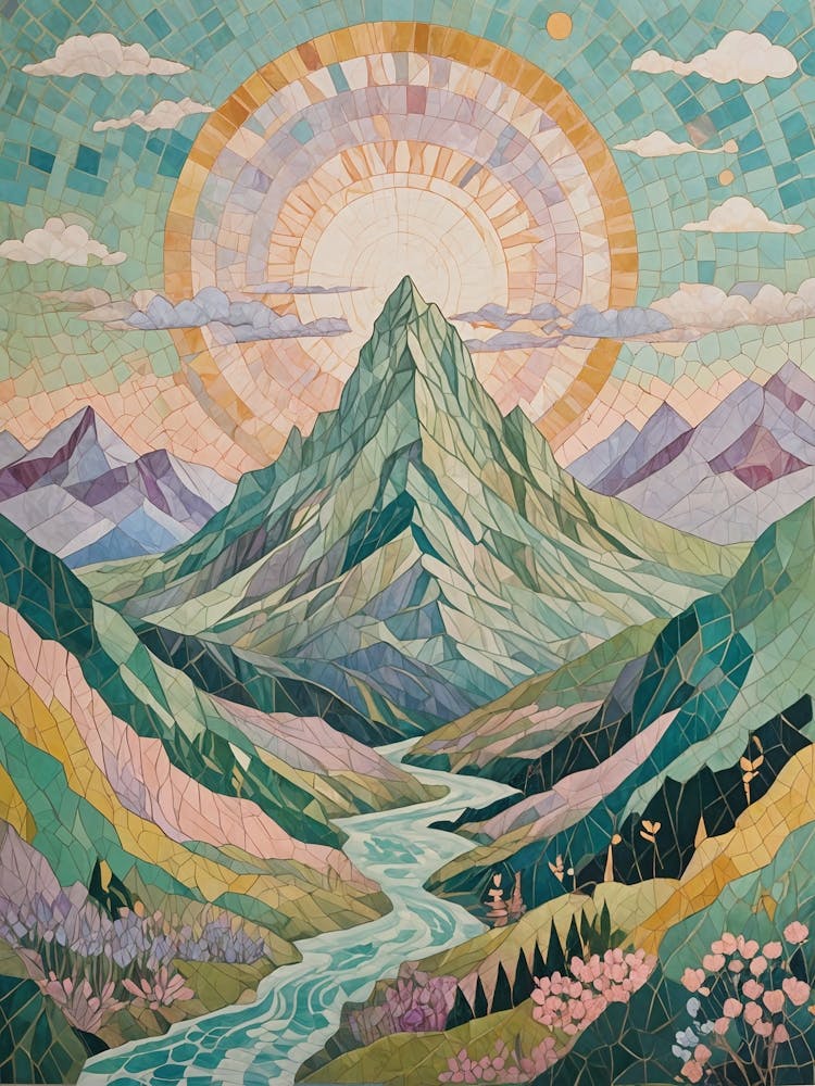 Mosaic Mountain Sunrise no2