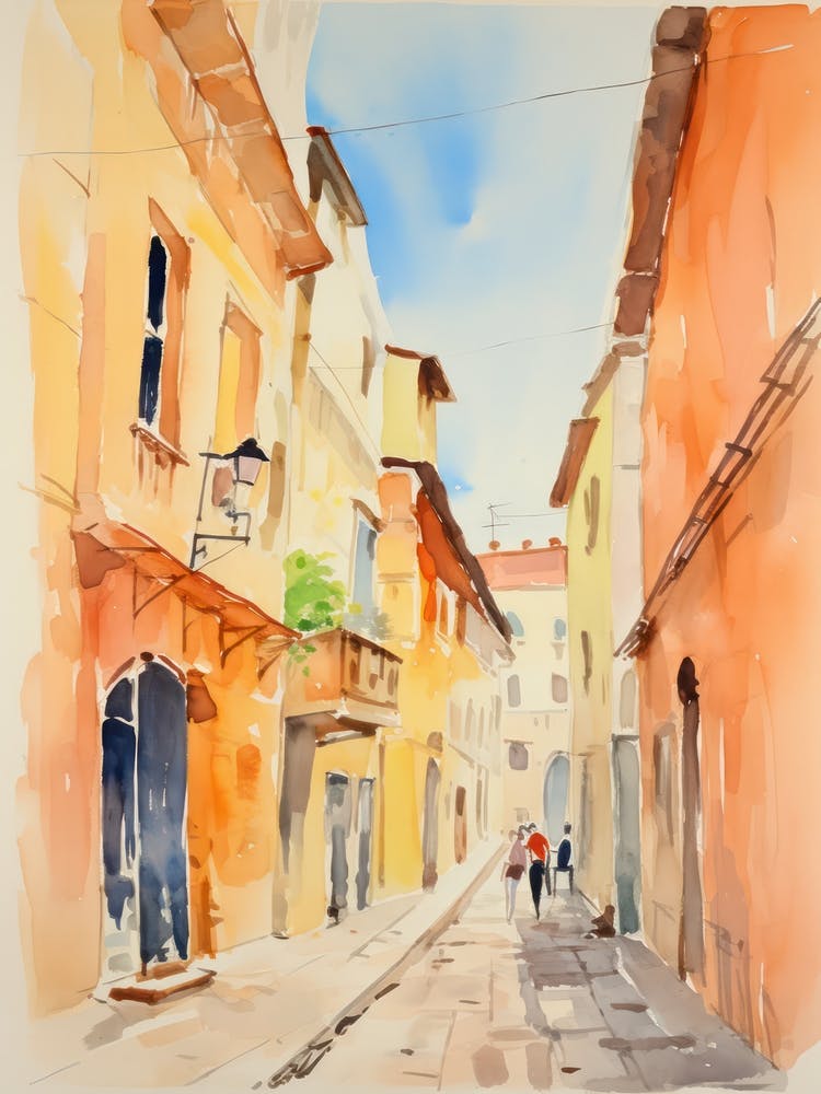 Forli, Italy Watercolour Streets 1