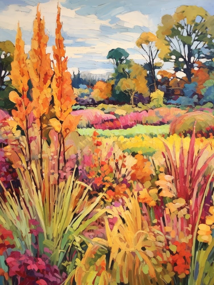 Peinture Jardins d'Automne Rhs Garden Wisley United Kingdom 1