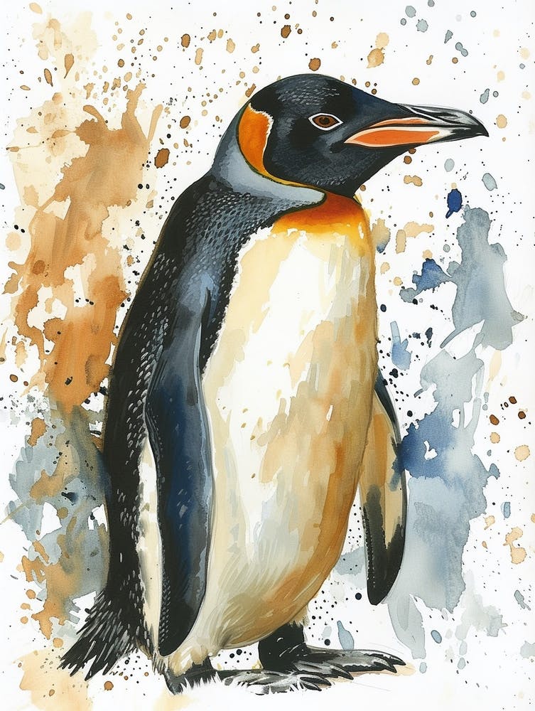 Humboldt Penguin Oamaru Blue Penguin Colony Watercolour Painting 4