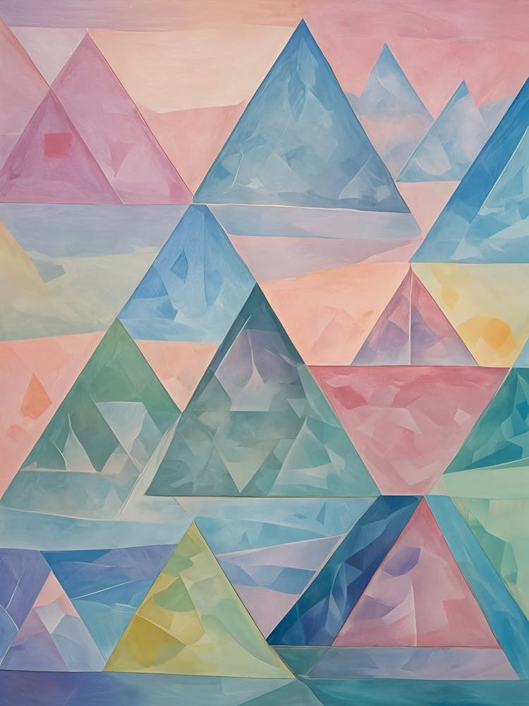 Abstract Pastel Triangles no1