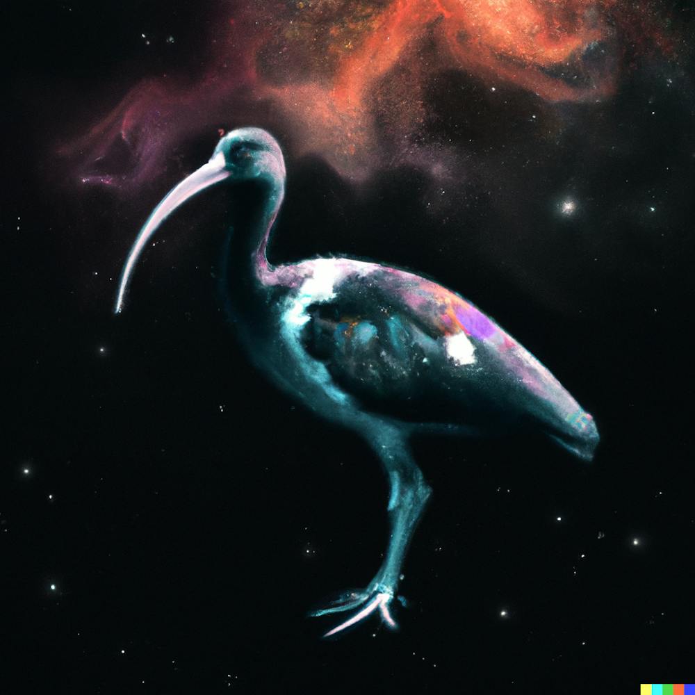 Ibis embraces eternity