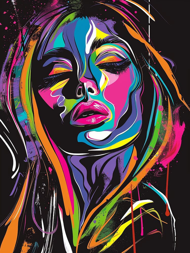 Colorful Woman Painting