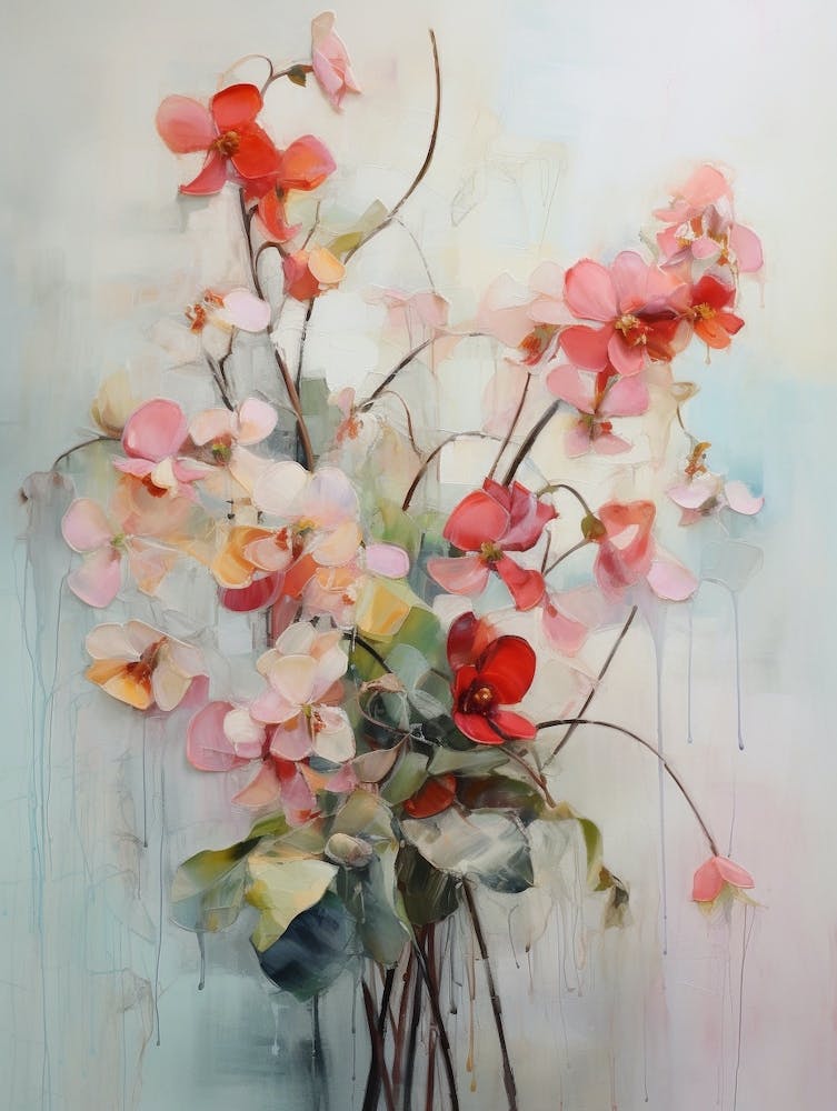 Abstract Flower Painting Coral Bells 1