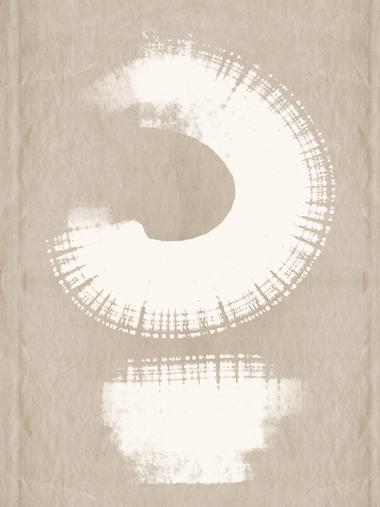 Beige Brush Brush Stroke Abstract 2