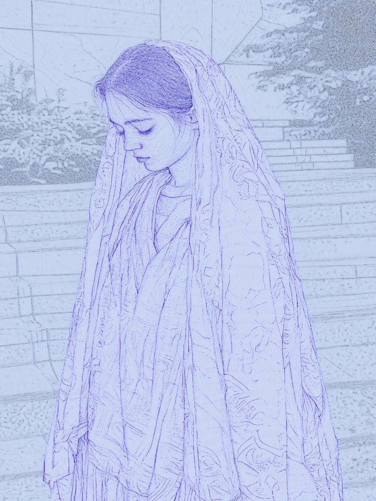 Woman In A Veil 1