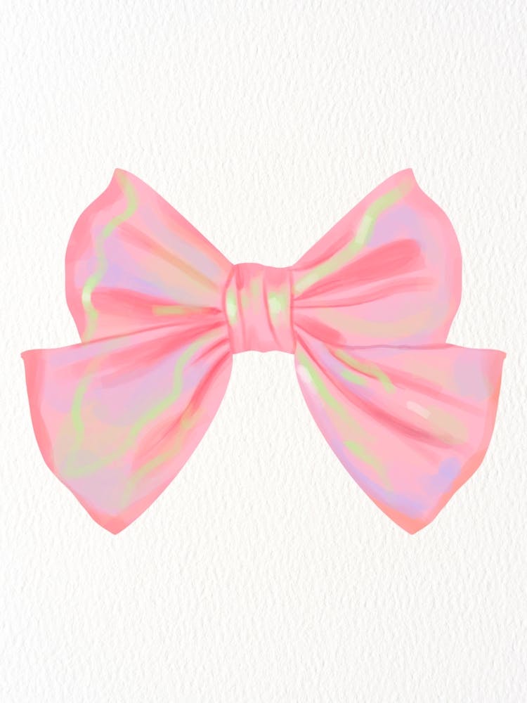 Pink Holographic Bow