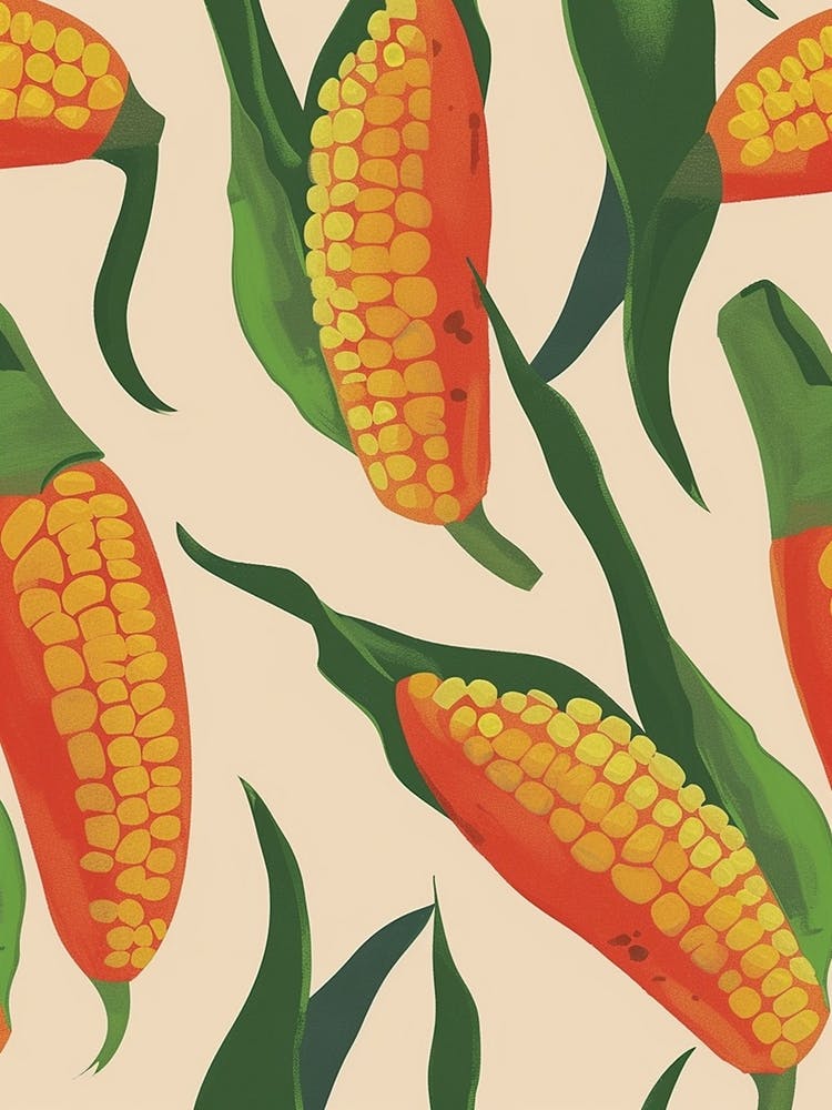 Abstract Corn Pattern Illustration 1