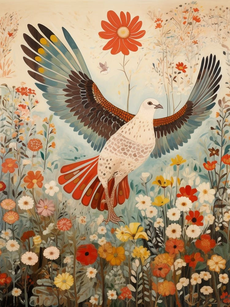 Partridge 3 Detailed Bird Painting