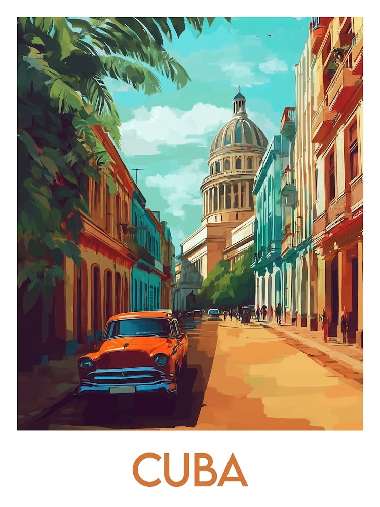 Affiche de voyage Cuba