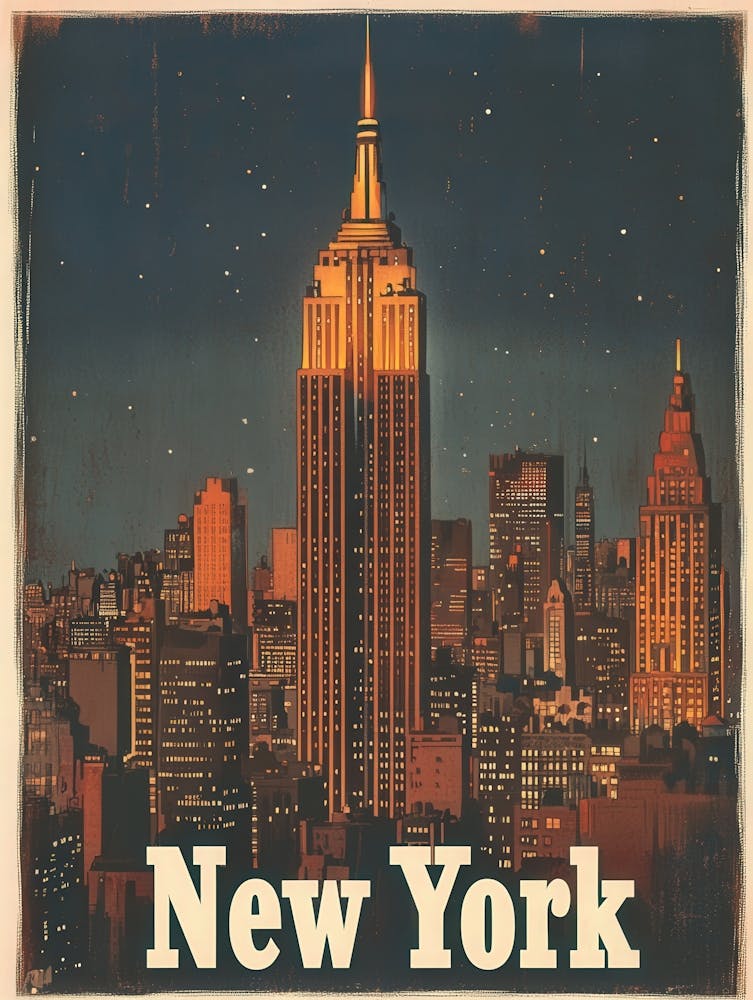 Aihrgdesign A Vintage Travel Poster Of New York 1