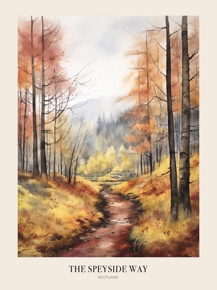 The Speyside Way Scotland Uk Trail Poster