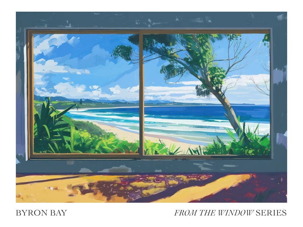 Byron Bay From The Window Series Poster Painting 2