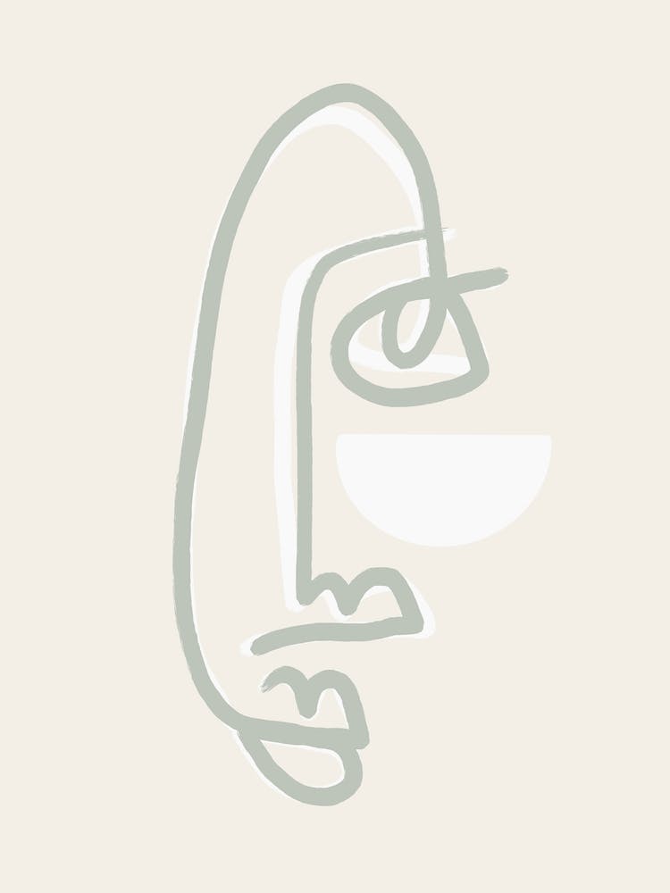 Moon Face Sage Green