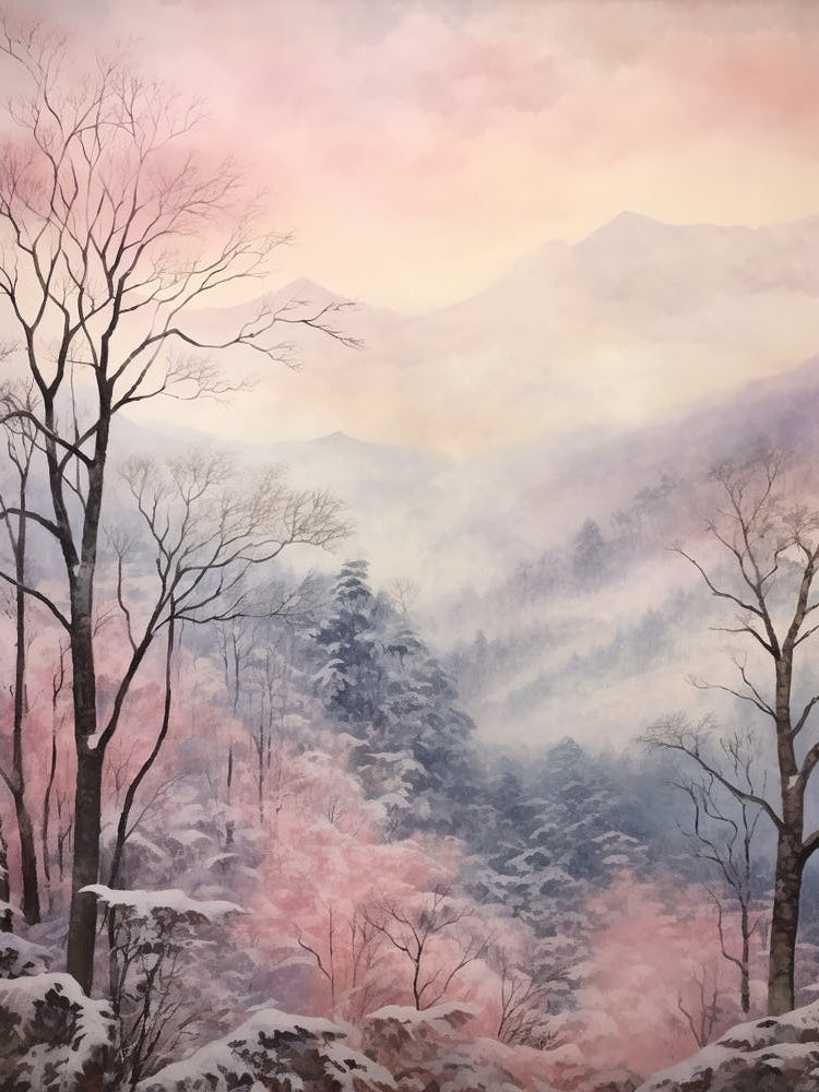 Dreamy Winter Painting Great Smoky Mountains Nationial Park United States 3