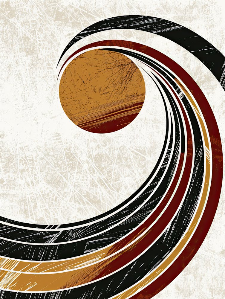 Abstract Wave, Minimalist, Bauhaus