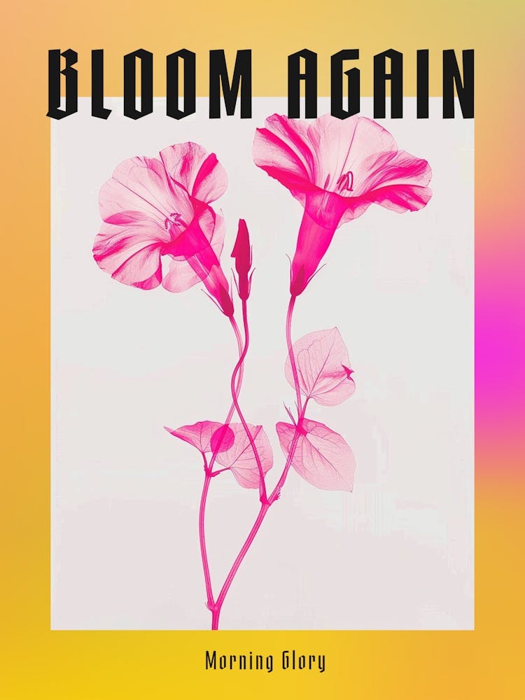 Hot Pink Morning Glory 1 Poster
