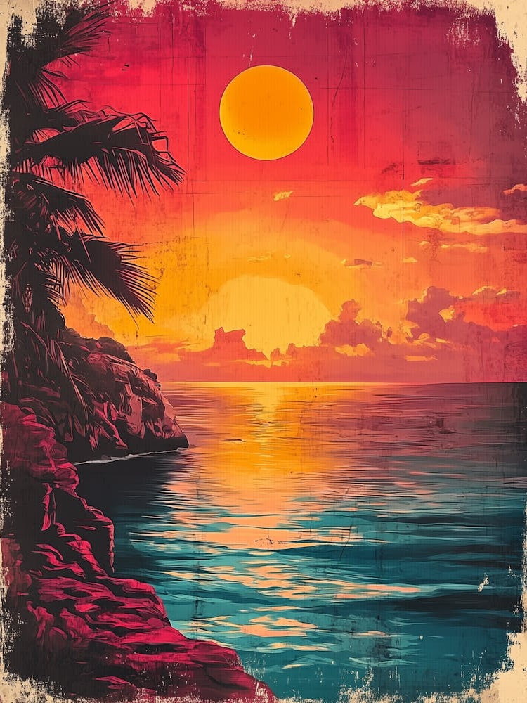 A Pop Art Poster Of Ibiza