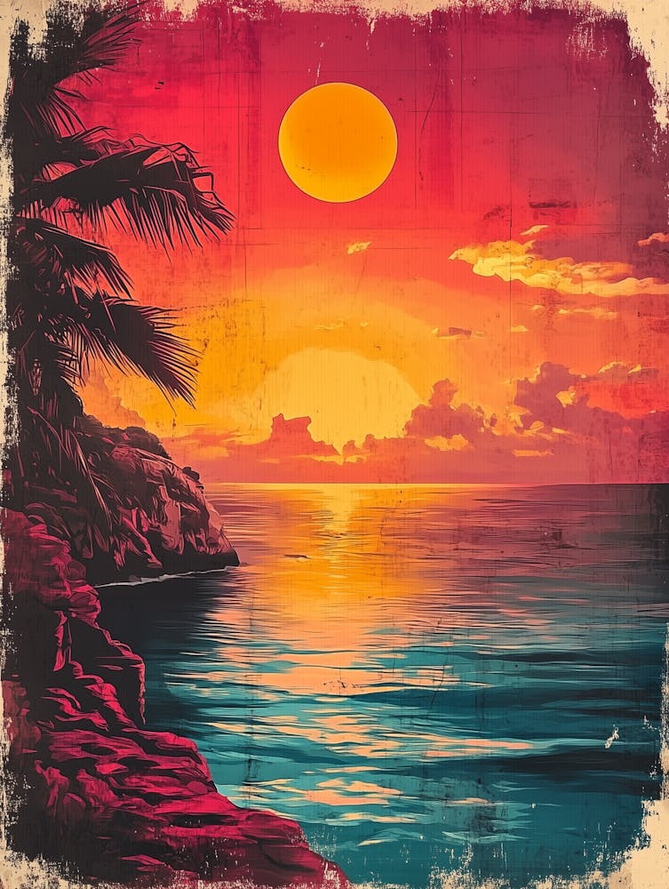 A Pop Art Poster Of Ibiza