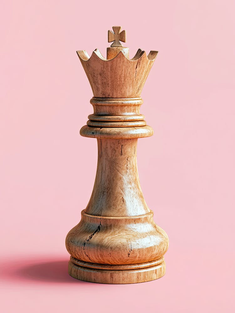 Chess Piece On Pink Background 1