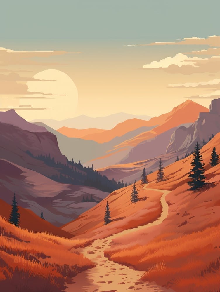 Pacific Crest Trail Usa 3 Hiking Trail Landscape