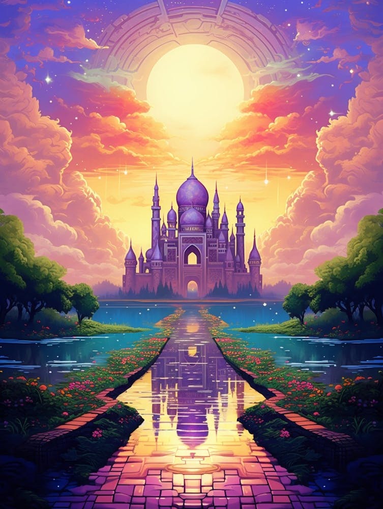 Taj Mahal Pixel Art 4