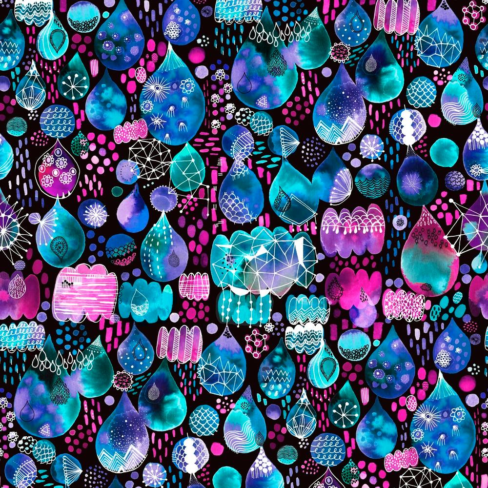 Rain Stitches Neon Square