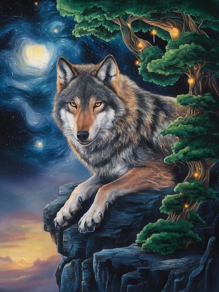 Wolf At Night