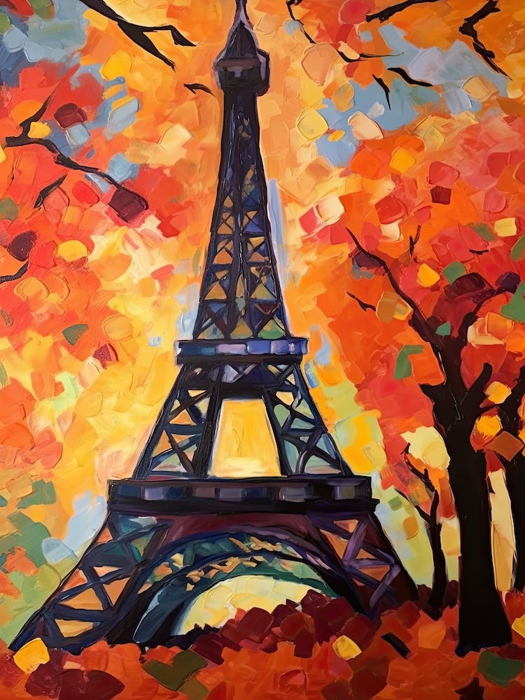 Eiffel Tower Paris France Henri Matisse Style 11
