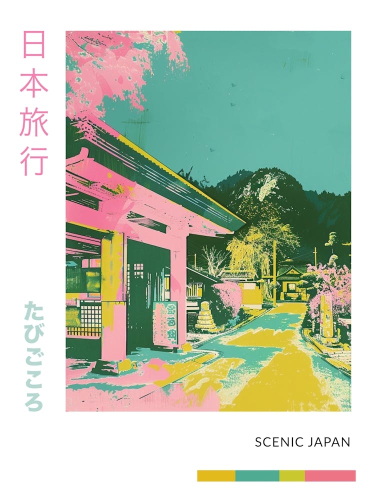 Japan Landscape Retro Silkscreen Poster 1
