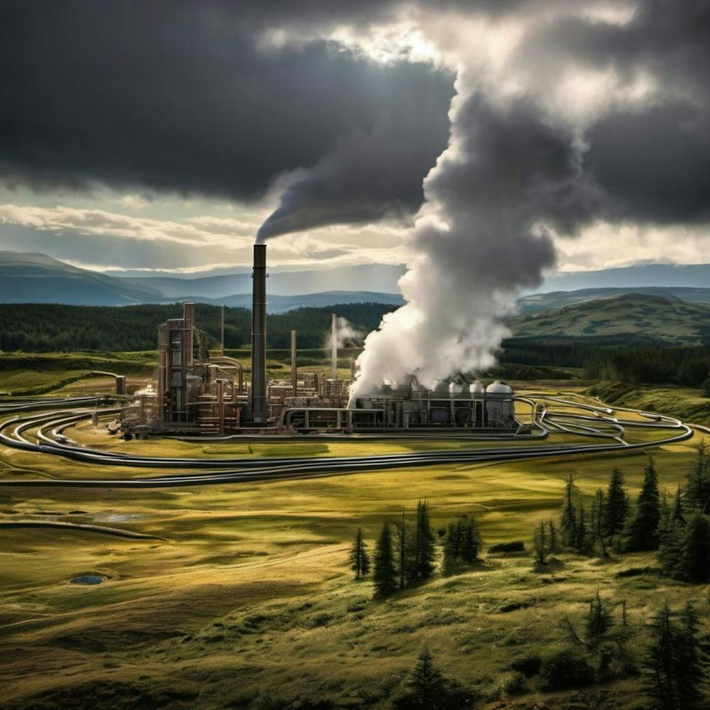 Smoke Billowing From A Power Plant