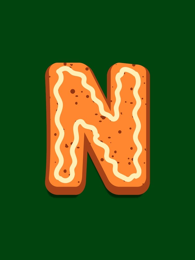 Gingerbread Christmas Letters Living Room Holiday Display Green 14