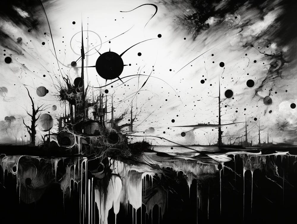Dreams Abstract Black And White 7