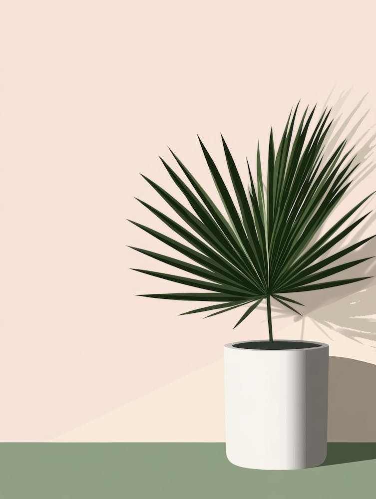 Palm Tree In A Pot 3